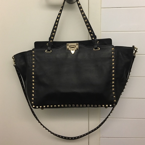 valentino classic medium black tote