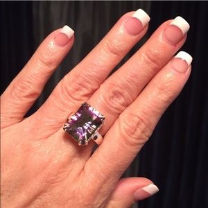 💜BEAUTIFUL MYSTICAL TOPAZ & STERLING RING💜