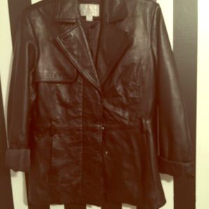 Black leather jacket
