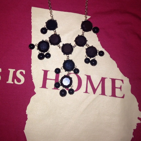 Black statement necklace