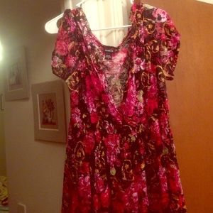 Torrid floral lace baby doll top