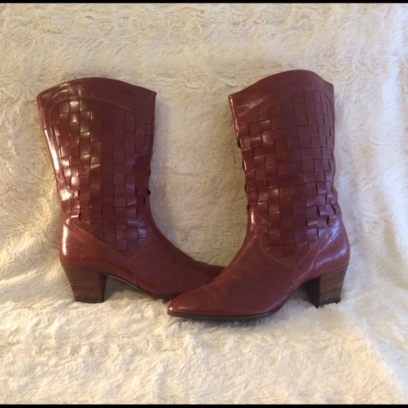 Frye leather woven boots, 6