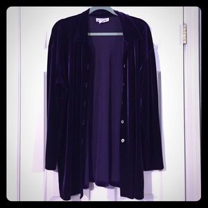Vintage Velvet Purple Shirt Dress