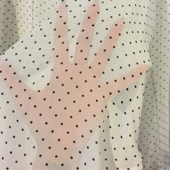 Forever 21 Polkadot Sheer Button Down Shirt - Picture 2 of 2