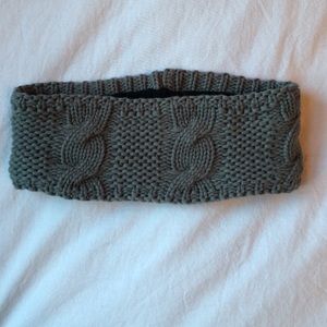 Winter cable knit ear warmer.