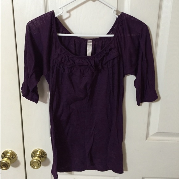 Purple burn out type shirt