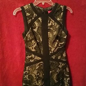 Black and Tan Lace Dress