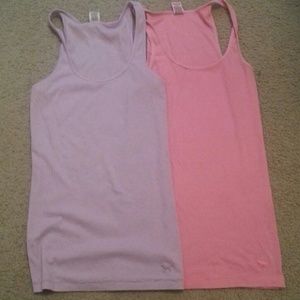 Two PINK sleepwear tanks