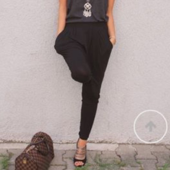 H&M Black Harem Pants