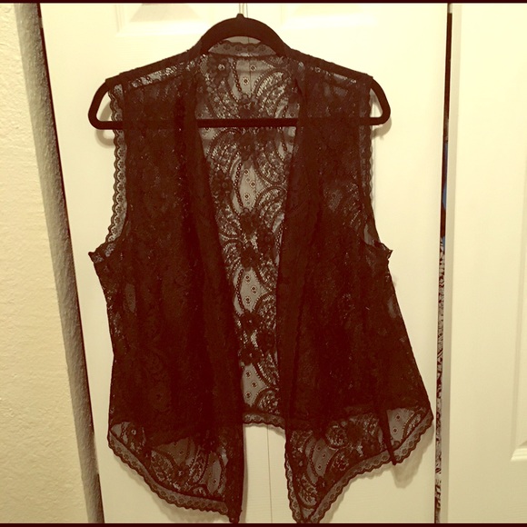 Vintage black lace vest FINAL MARKDOWN!!