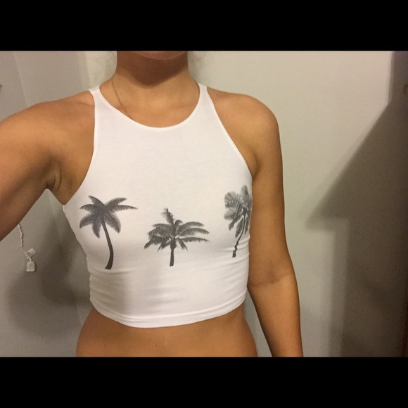 Palm trees crop top