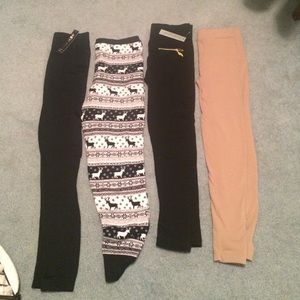 Four pairs of leggings