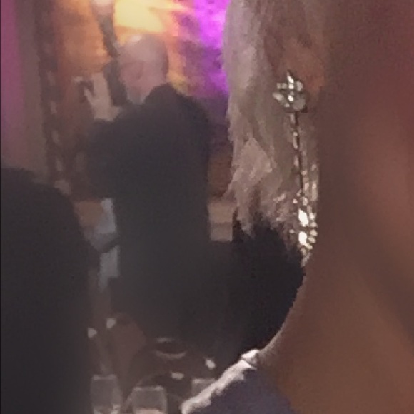 Vintage tear drop rhinestone  earrings - Picture 4 of 4