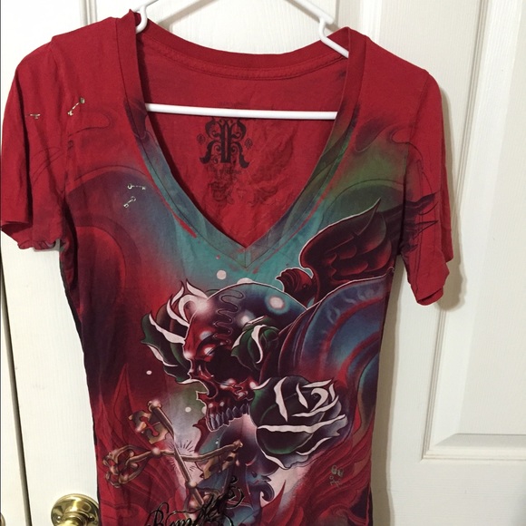 Red graphic tee