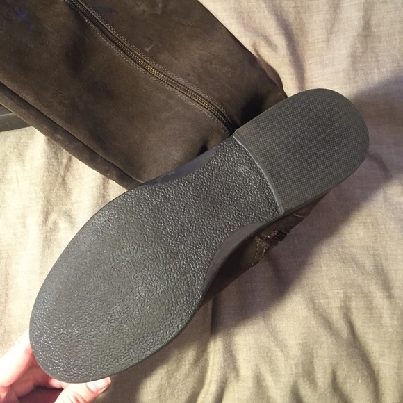 Express faux suede brown riding boots - Picture 3 of 4