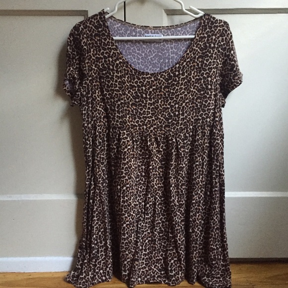 American Apparel Cheetah Babydoll Dress