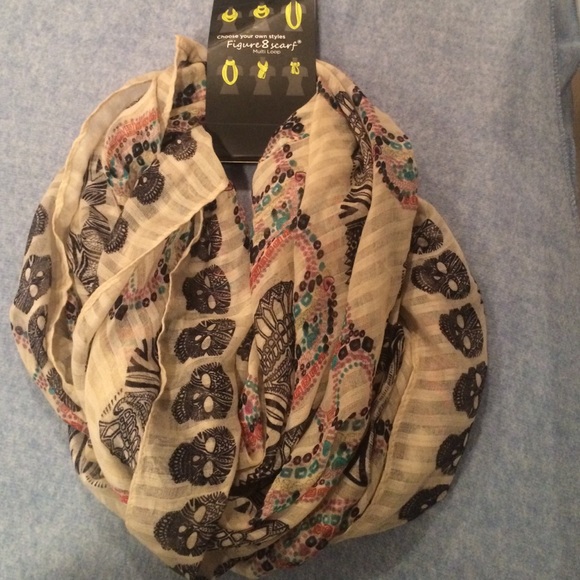 Sugar skull infinity scarf