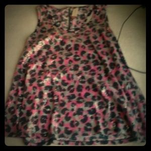 Pink cheetah tank top