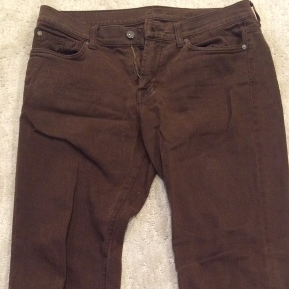 Men's 7 for all mankind Slimmy Brown Jeans Size 32