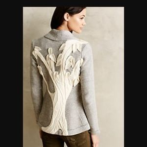 Anthropologie Corsage Boiled Wool Blazer xs