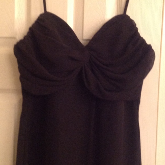 Asymmetrical Black Formal Dress - Picture 2 of 3