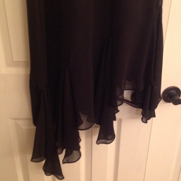 Asymmetrical Black Formal Dress - Picture 3 of 3