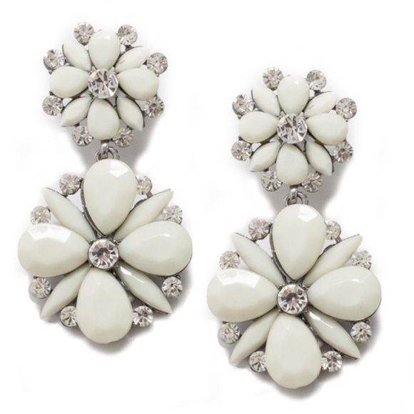 T&J Designs Jewelry - T+j Designs White Floral Drop Earrings
