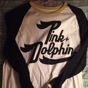 Pink dolphin quarter sleeve shirt