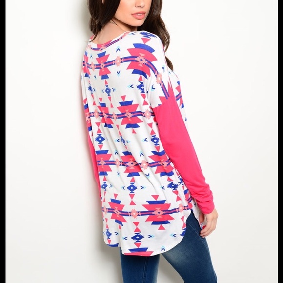 CLEARANCE NATIVE PRINT LONG SLEEVE - Picture 2 of 4