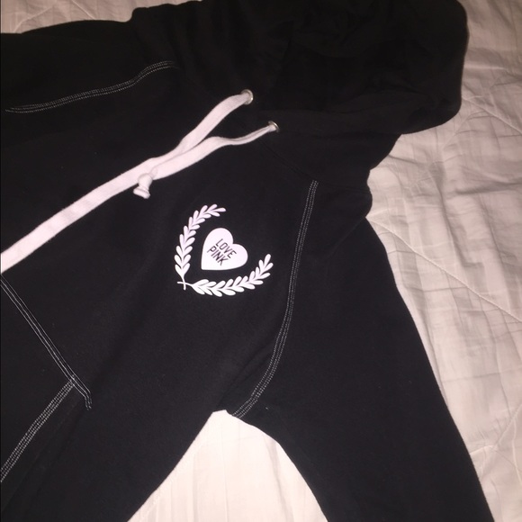 Pink Victoria Secret Black Hoodie!