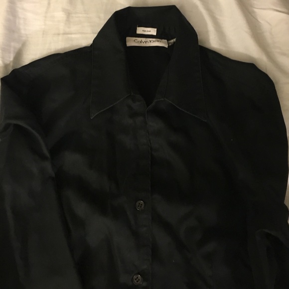 Calvin Klein Black long sleeve button up.