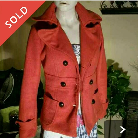 #SOLD# BURNT ORANGE PEACOAT