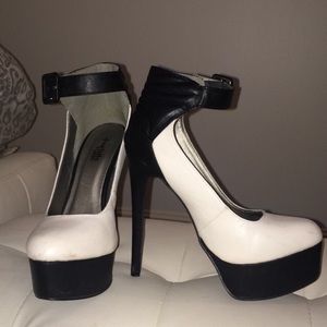 Black and white platform pumps, Charlotte Russe