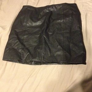 H&M Leather Quilted Skirt