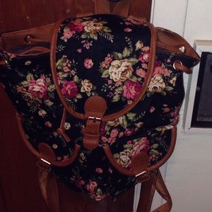 Floral print backpack