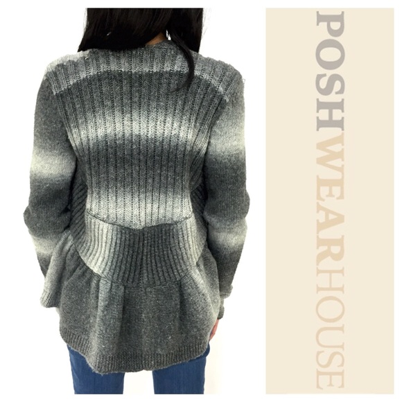 Gray Ombré High Low Cardigan - Picture 2 of 2