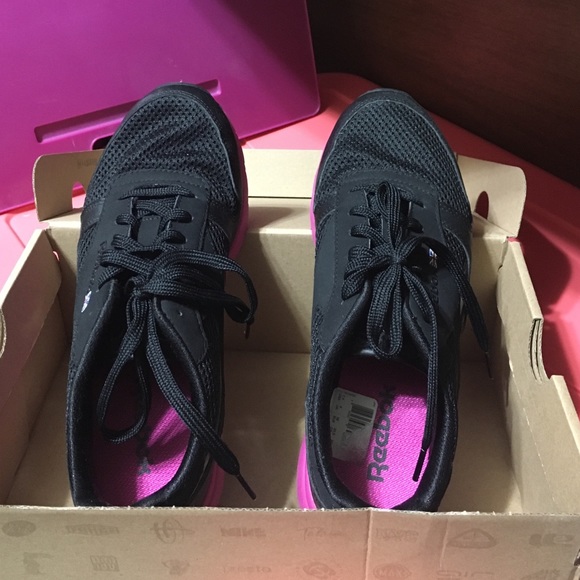 Reebok Pink and Black Shoes