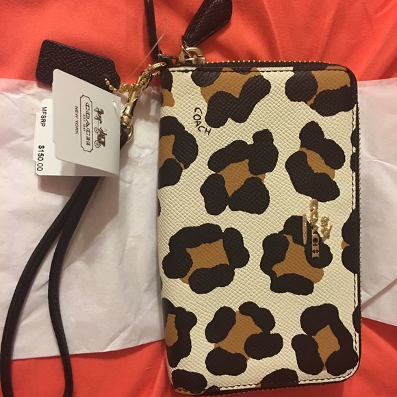 ⬇️ REDUCED ⬇️COACH double zip phone case wristlet