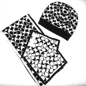 Coach hat and scarf set