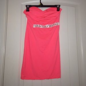 Pink/peach mini dress