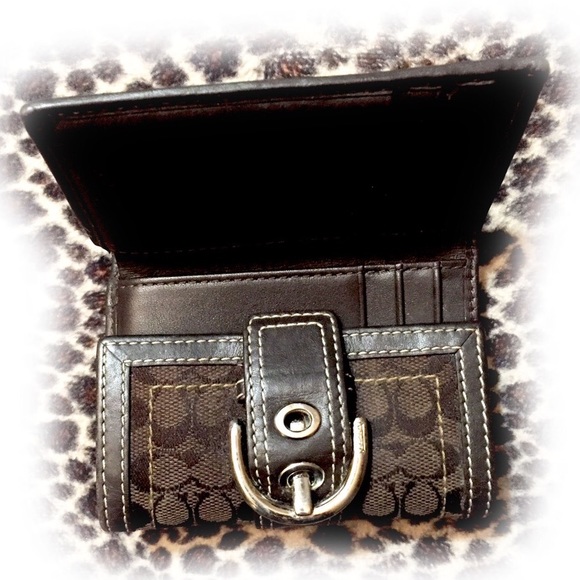 Coach wallet with silver buckle