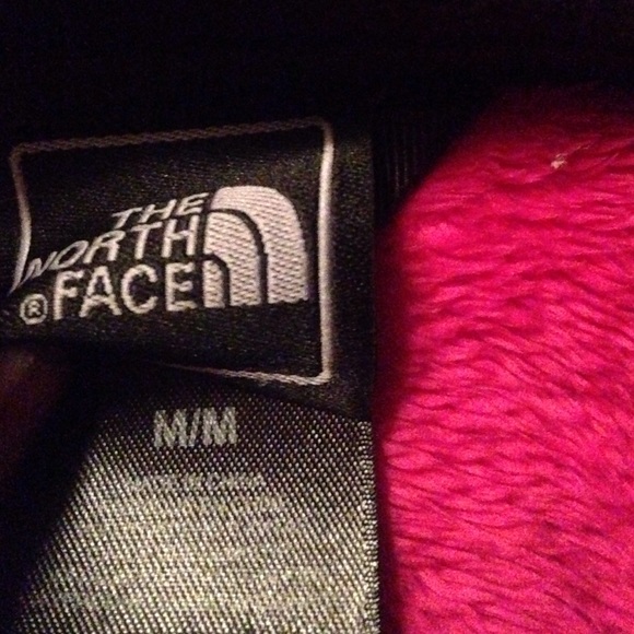 Fuzzy dark pink north face jacket - Picture 2 of 3