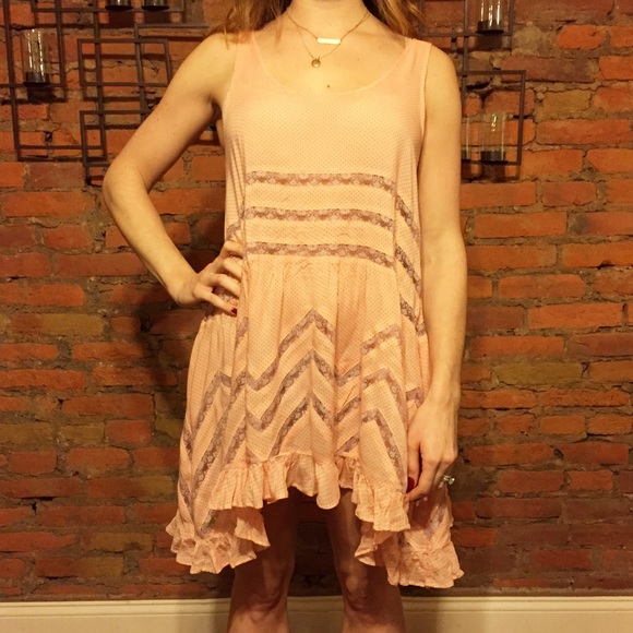 Free People Voile and Lace Trapeze Slip