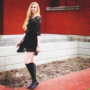 Free People black lace dress