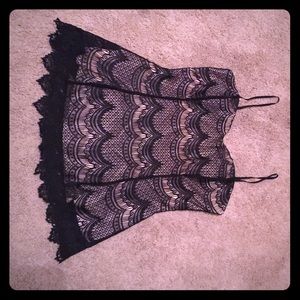 Cute black and light pink lace top