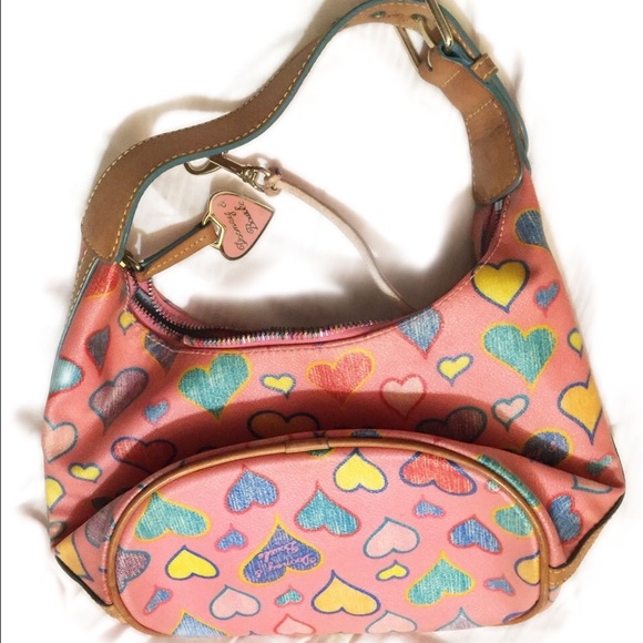 Dooney & Bourke small tote; PINK w/HEARTS💕