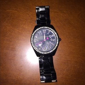 Black Betsy Johnson watch