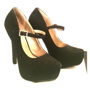 Charlotte Russe Faux Suede Platform Pumps