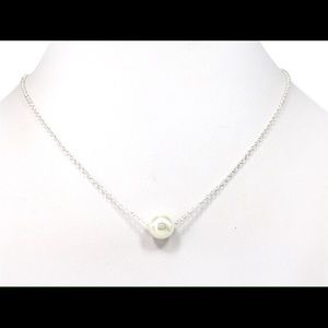 Silver Necklace with Pearl