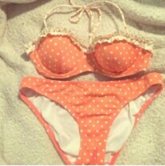 Polka dotted VS swimsuit